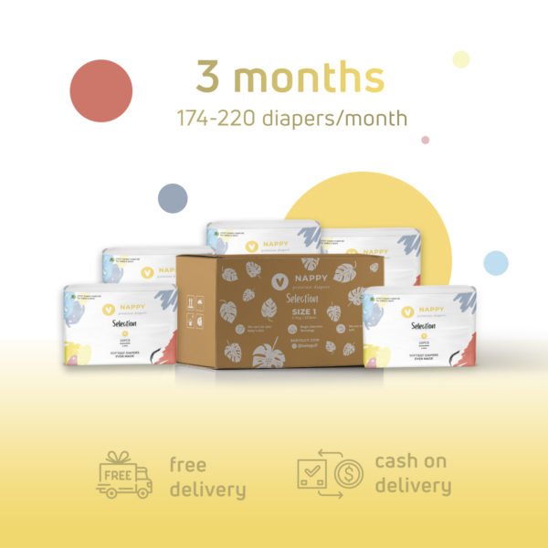 3 Months Nappy Premium Diapers Supply
